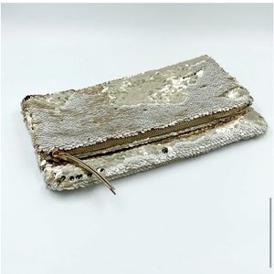 Stella & Dot Margeaux gold Sequin clutch
